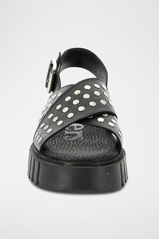 Leren Platform Sandalen Kick Fact - Zwart