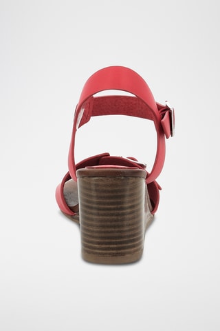 Leren Sandalen Met Sleehak Kick Vodou - Rood