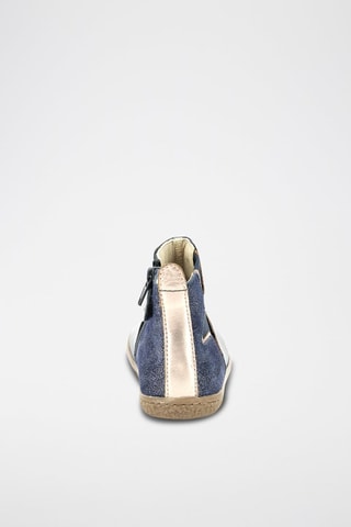 Leren Enkellaarzen Vermillon - Marineblauw