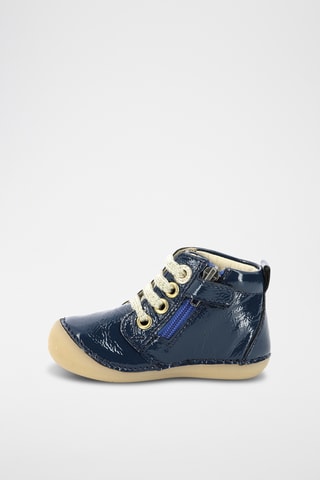 Bottillons en cuir verni Sonizip - Bleu marine