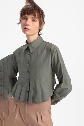 Camisa curta - Caqui