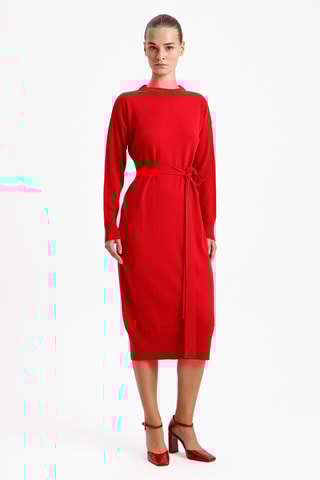 Vestido midi - Vermelho