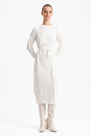 Vestido midi - Cru