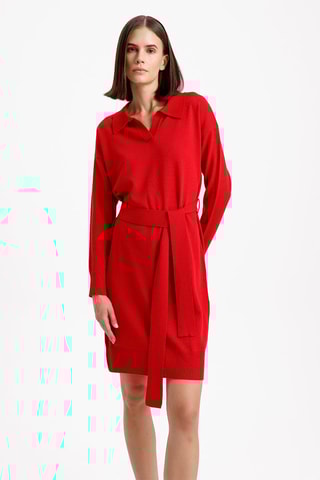Vestido direito - Vermelho