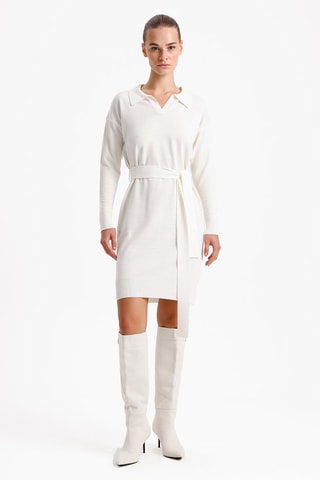 Vestido direito - Cru