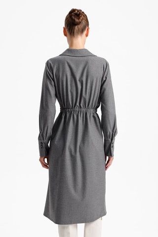 Vestido-camisa - Cinzento-claro mesclado