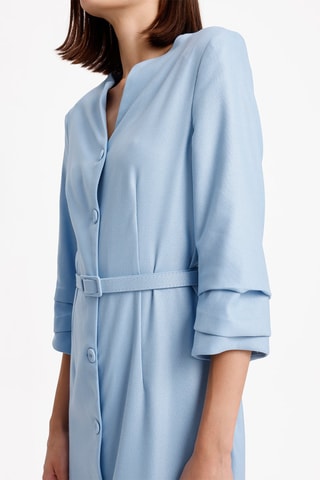 Vestido-camisa - Azul-celeste