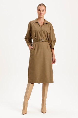 Vestido direito - Bege