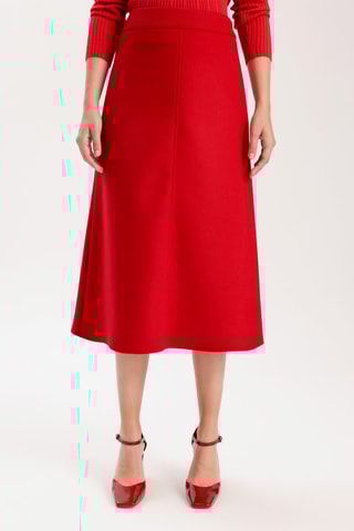 Saia midi - Vermelho