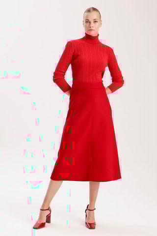 Saia midi - Vermelho
