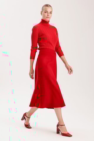 Saia midi - Vermelho
