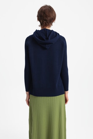 Camisola com capuz - Azul-marinho