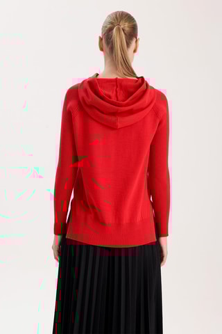 Camisola com capuz - Vermelho