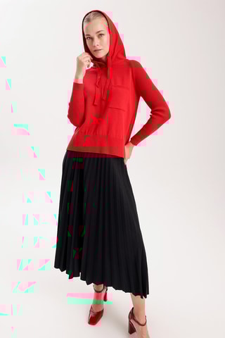 Camisola com capuz - Vermelho