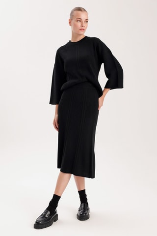 Saia midi - Preto