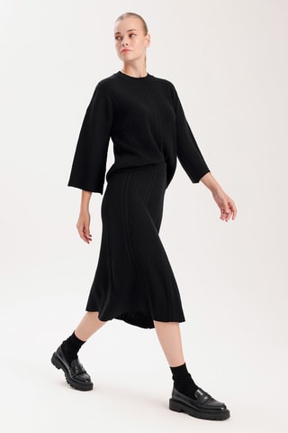 Saia midi - Preto