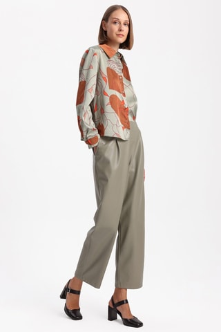 Camisa - Cinzento e laranja