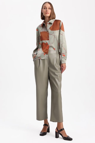 Camisa - Cinzento e laranja