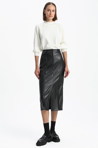 Saia midi - Preto