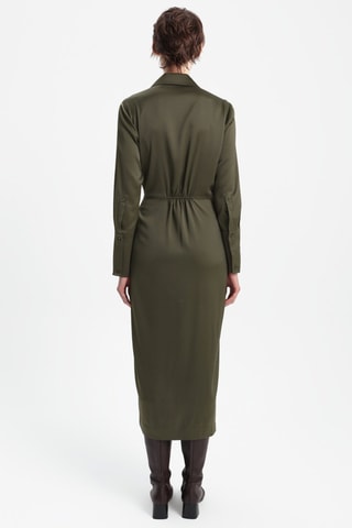 Vestido-camisa - Caqui-escuro