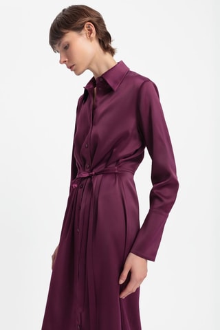 Vestido-camisa - Ameixa