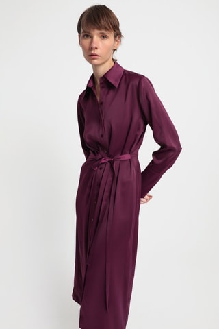Vestido-camisa - Ameixa