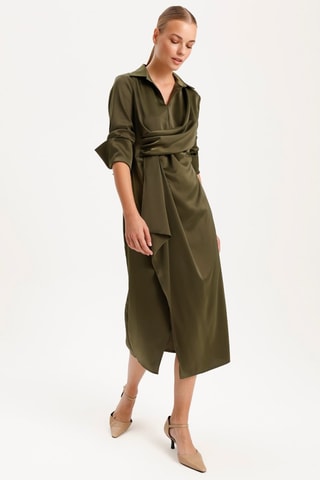 Vestido midi - Caqui