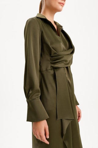 Vestido midi - Caqui