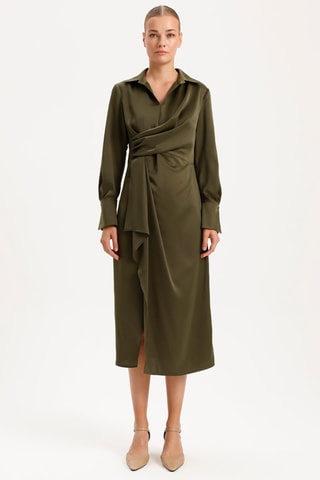 Vestido midi - Caqui
