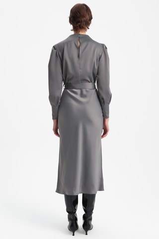 Vestido midi - Cinzento