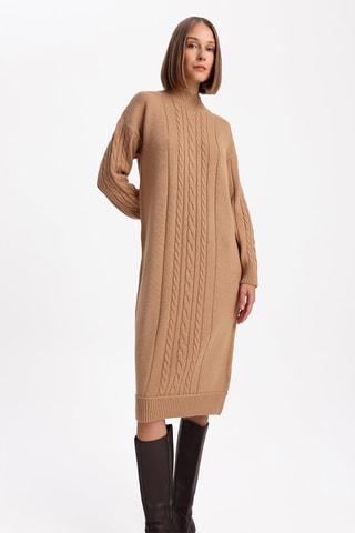 Vestido-camisola - Bege