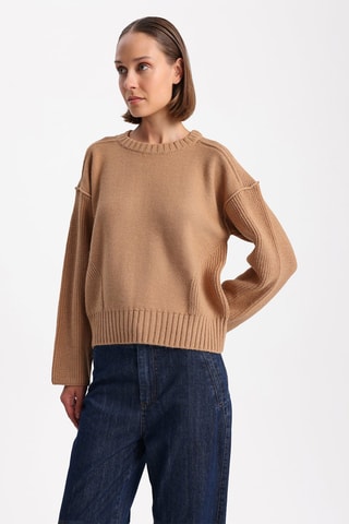 Camisola oversize - Bege