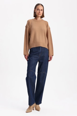 Camisola oversize - Bege