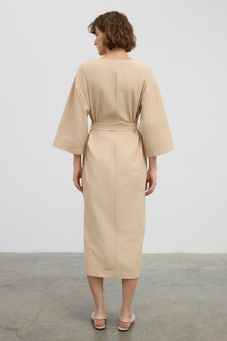 Vestido midi - Bege