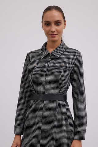 Vestido direito - Cinzento-claro