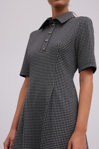 Vestido estilo patinadora - Cinzento