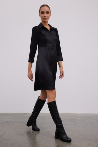 Vestido trapézio - Preto