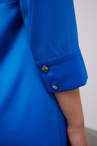 Vestido trapézio - Azul-real