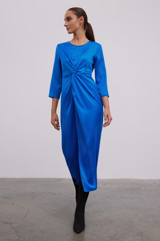 Vestido direito - Azul-real