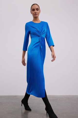 Vestido direito - Azul-real