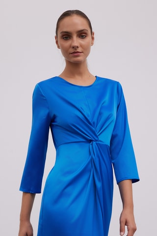 Vestido direito - Azul-real
