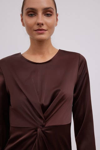 Vestido direito - Castanho