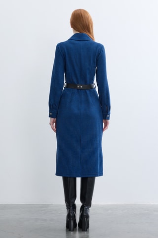 Vestido direito - Azul-real