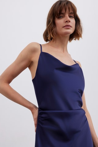 Vestido comprido - Azul-marinho