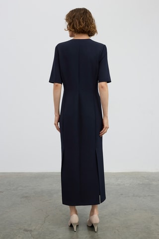 Vestido direito - Azul-marinho