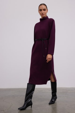 Vestido midi - Bordô
