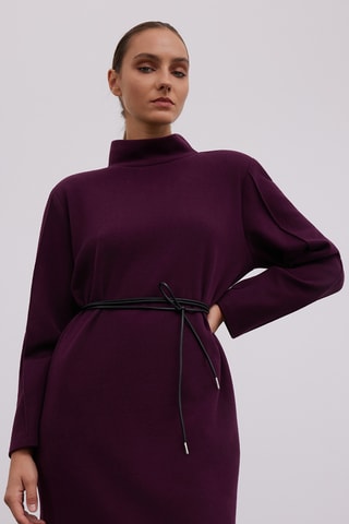 Vestido midi - Bordô
