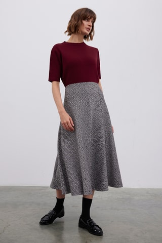 Saia midi - Preto
