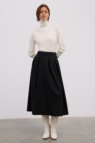 Saia midi - Preto