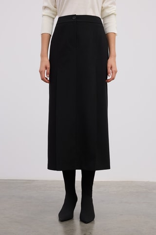 Saia midi - Preto